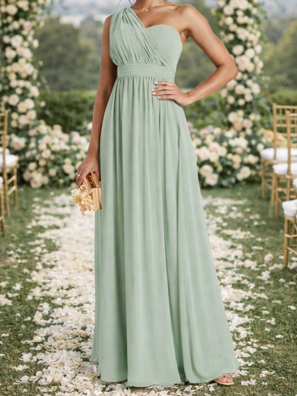 Birdy Grey Multiway Maxi Dress Sage Medium Convertible Wedding Formal